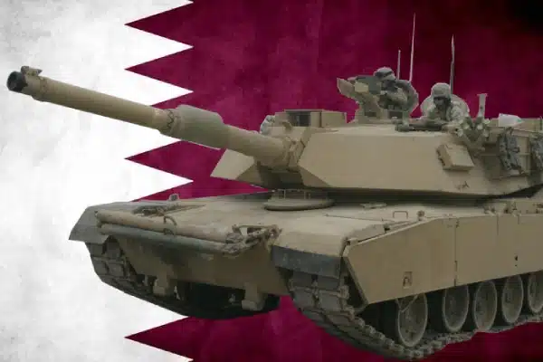 تانک و پرچم قطر